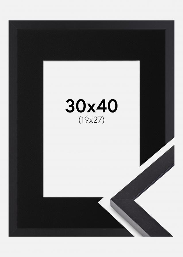 Cadre Selection Noir 30x40 cm - Passe-partout Noir 20x28 cm