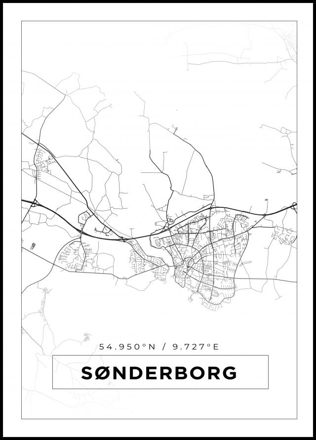 Map - Sønderborg - White