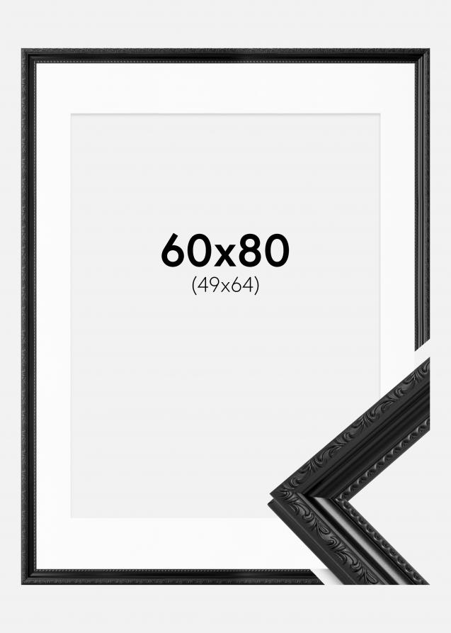 Cadre Abisko Noir 60x80 cm - Passe-partout Blanc 50x65 cm