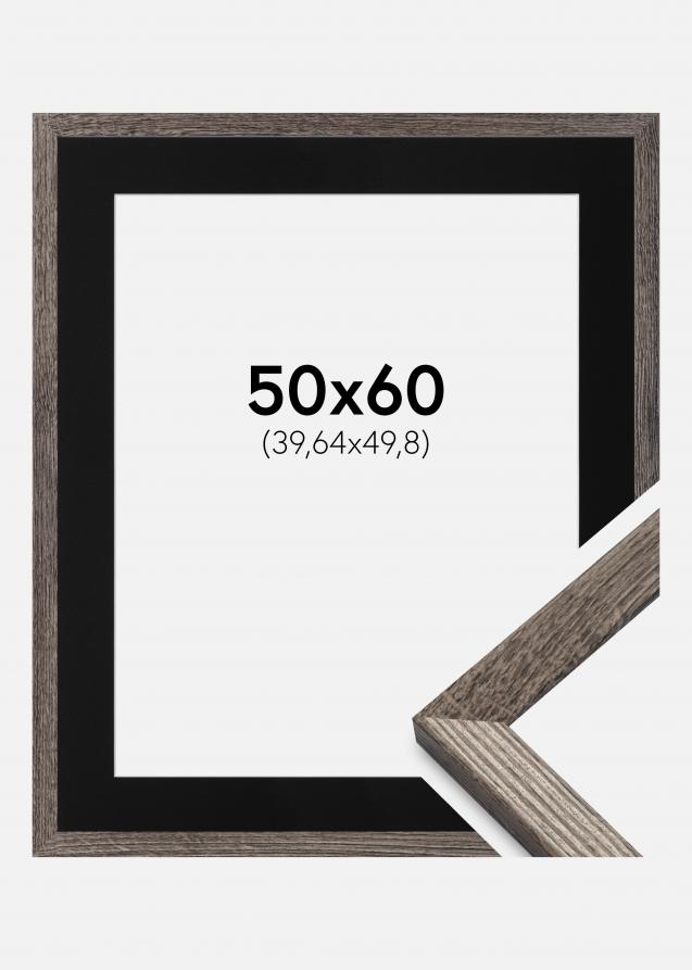 Cadre Fiorito Noyer 50x60 cm - Passe-partout Noir 16x20 pouces