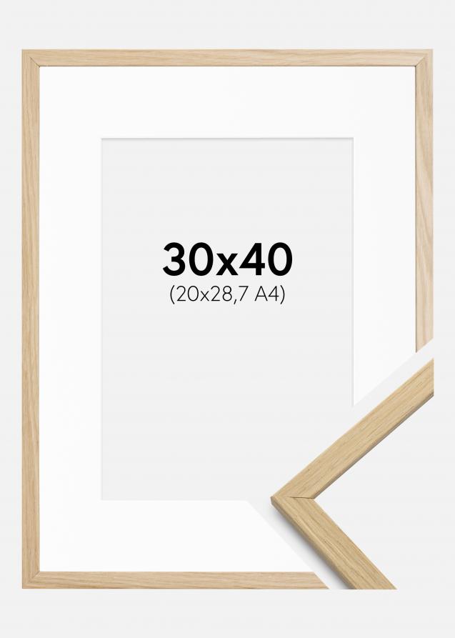 Cadre Edsbyn Chêne 30x40 cm - Passe-partout Blanc 21x29,7 cm