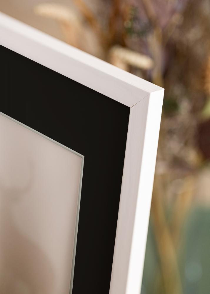 Cadre Stilren Blanc 35x50 cm - Passe-partout Noir 24x30 cm