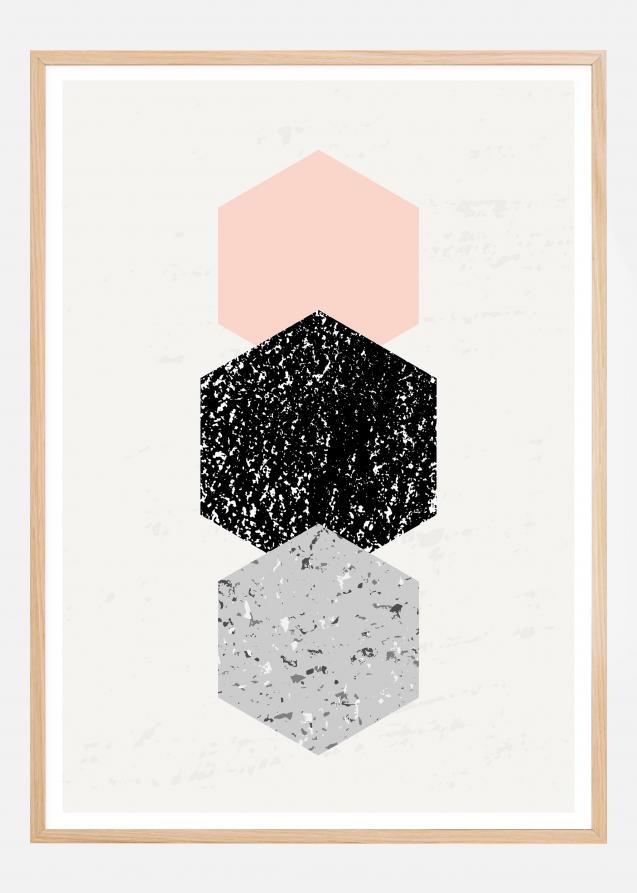 Abstract Hexagons Poster
