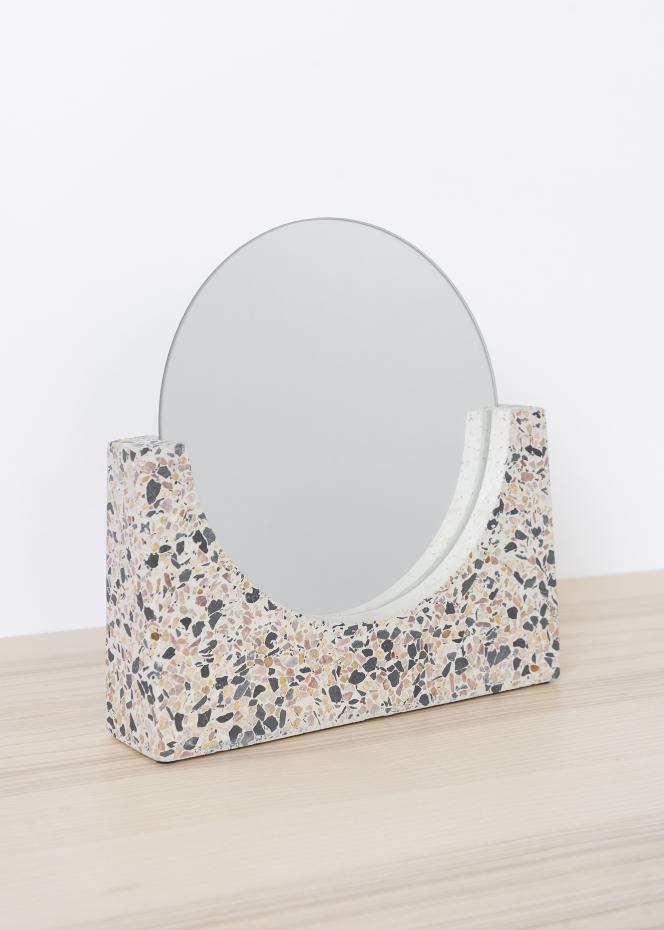 Miroir de table Terrazzo Blanc 17 cm 