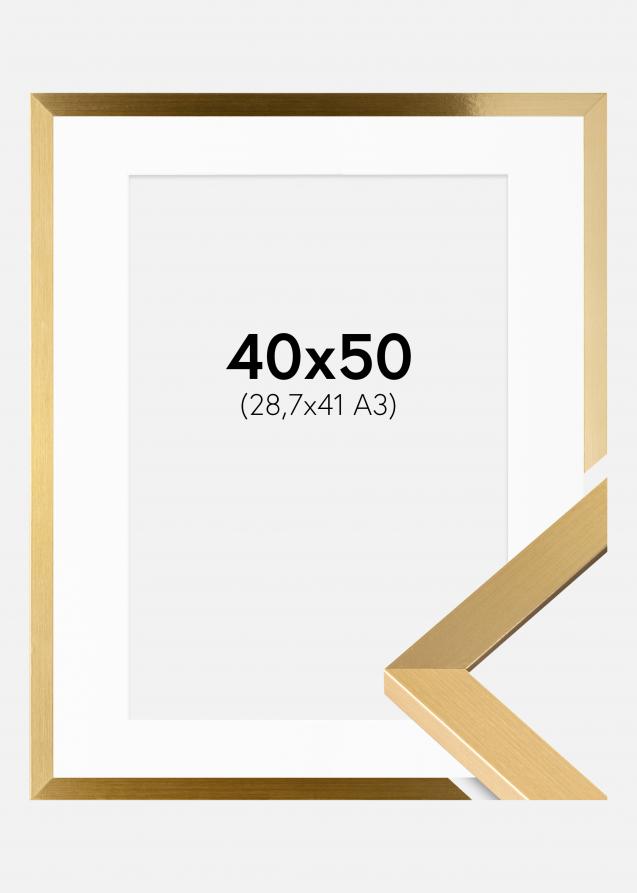 Cadre Selection Or 40x50 cm - Passe-partout Blanc 29,7x42 cm (A3)