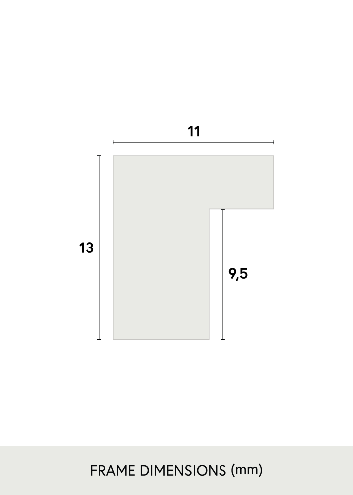 Cadre Mince Chne 13x18 cm - Passe-partout Blanc 3,5x5 inches
