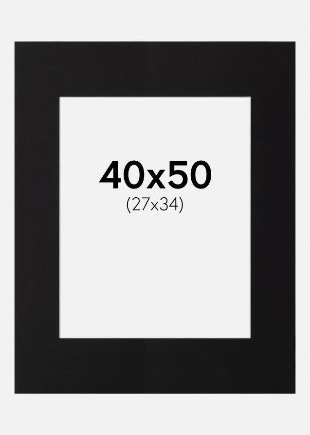 Passe-partout Canson Noir (noyau blanc) 40x50 cm (27x34)