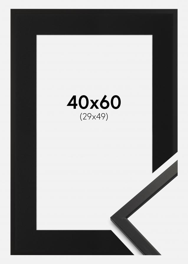 Cadre Edsbyn Noir 40x60 cm - Passe-partout Noir 30x50 cm
