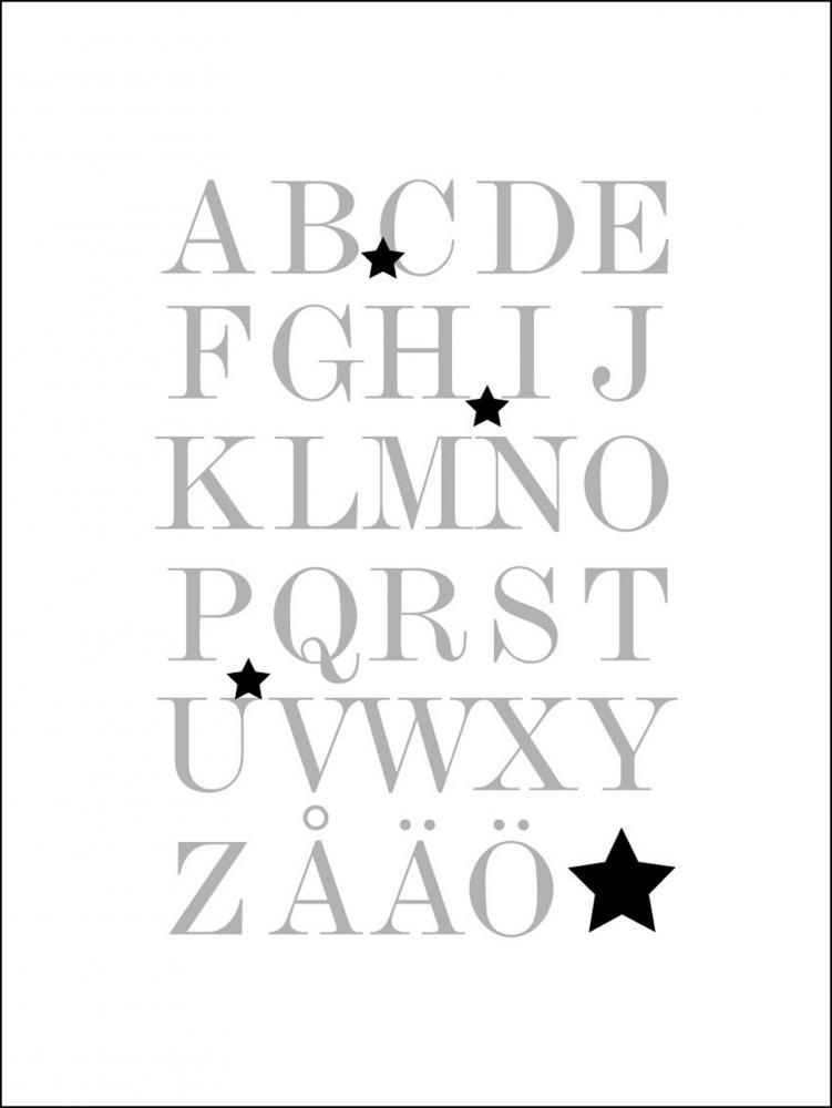 ABC - Gris/Noir Poster