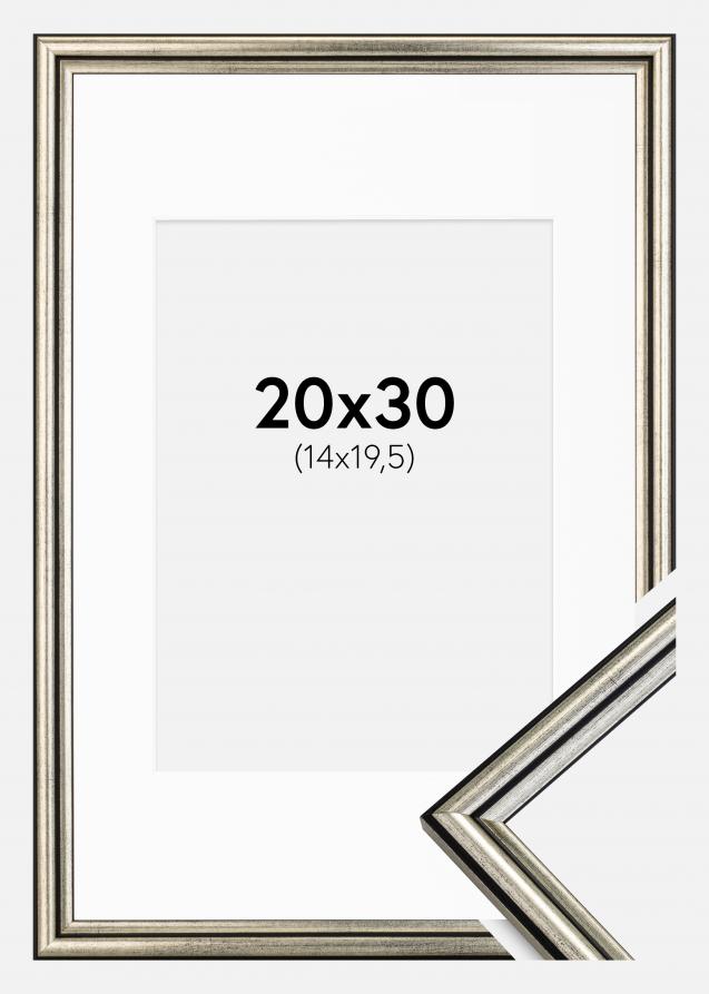 Cadre Horndal Argent 20x30 cm - Passe-partout Blanc 15x21 cm (A5)