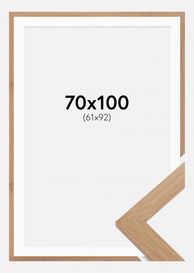 Cadre Hoei Bambou 70x100 cm - Passe-partout Blanc 62x93 cm