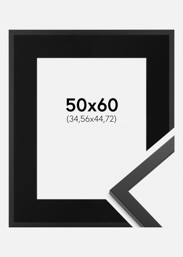Cadre Trendy Noir 50x60 cm - Passe-partout Noir 14x18 pouces