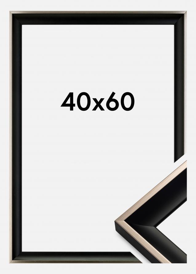 Cadre Öjaren Verre Acrylique Noir-Argent 40x60 cm