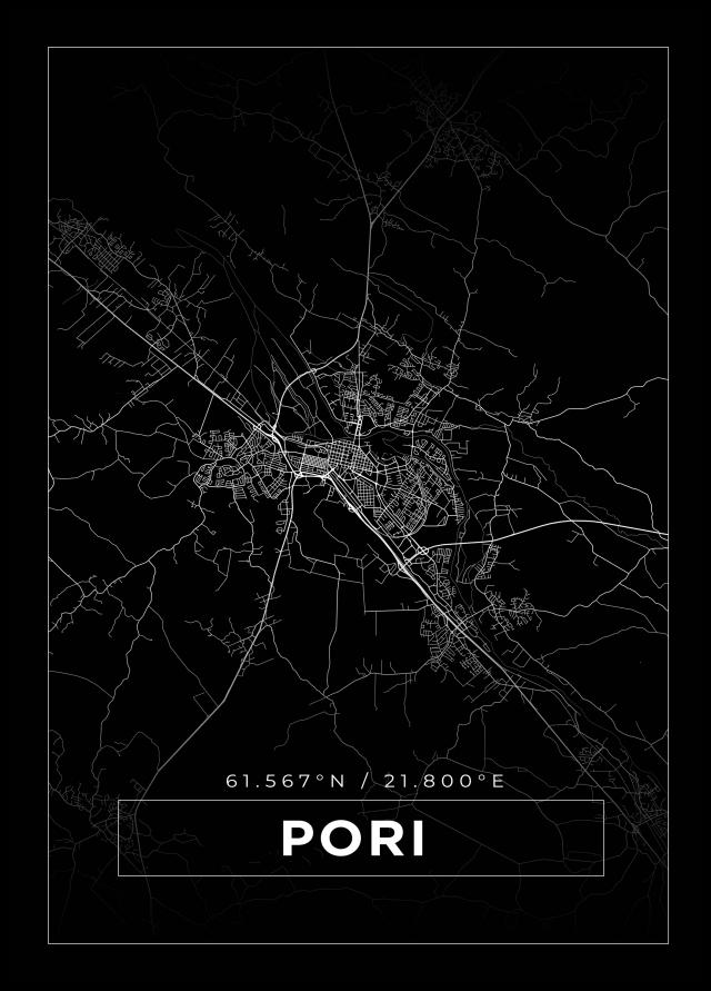 Map - Pori - Black