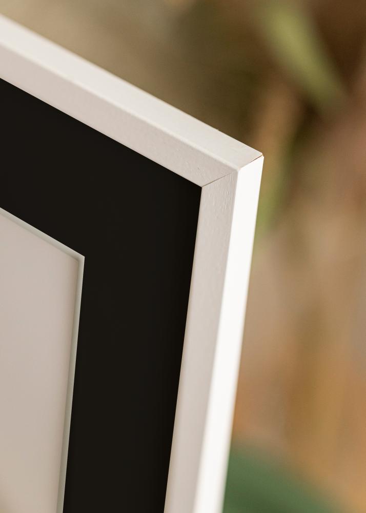 Cadre Edsbyn Blanc 9x12 cm - Passe-partout Noir 6x9 cm