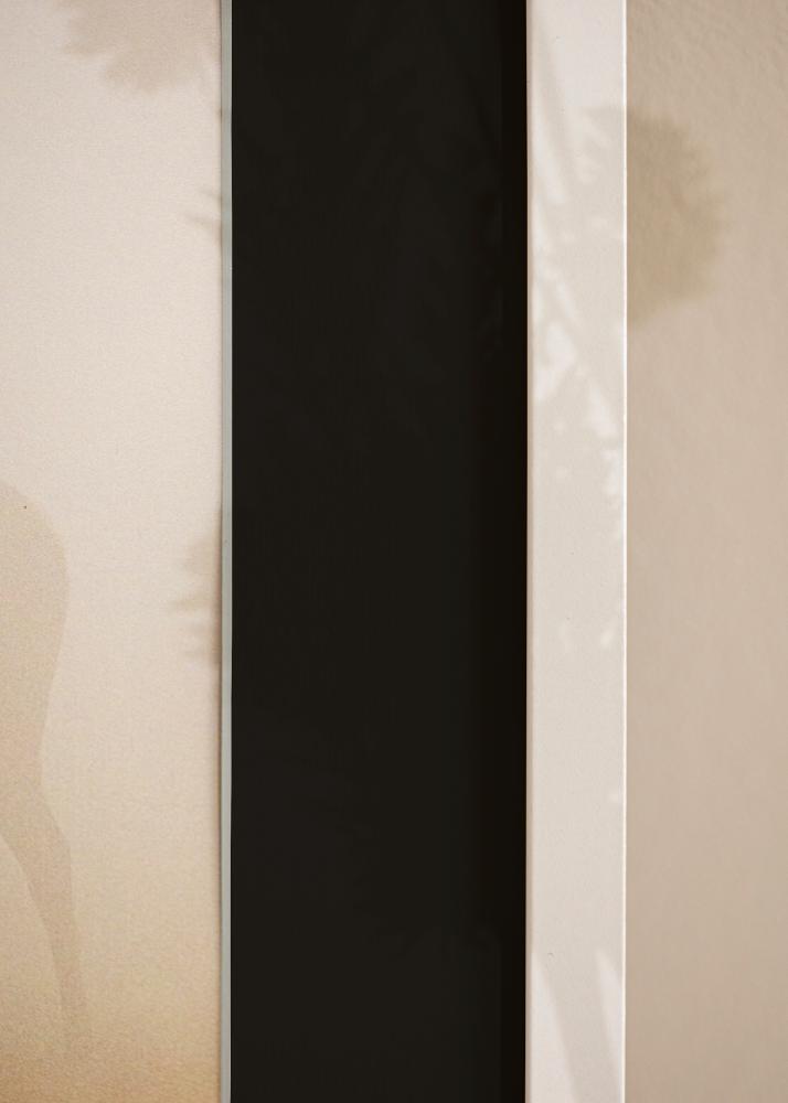 Cadre Trendy Blanc 20x25 cm - Passe-partout Noir 5x7 pouces