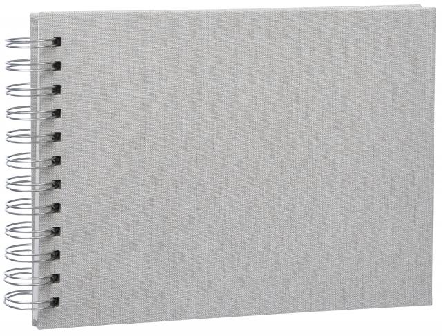 Base Line Canevas Wire-O Beige 23x17 cm (40 pages blanches / 20 feuilles)