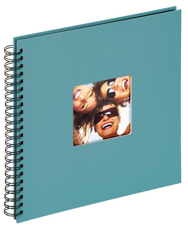Fun Album spirale Turquoise - 30x30 cm (50 pages noires / 25 feuilles)