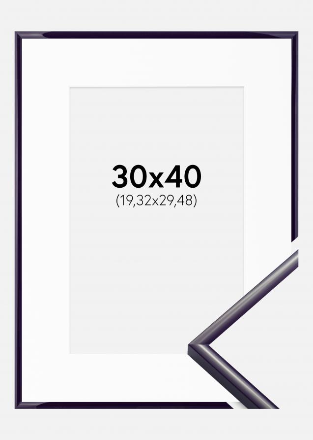 Cadre New Lifestyle Violet sombre 30x40 cm - Passe-partout Blanc 8x12 pouces