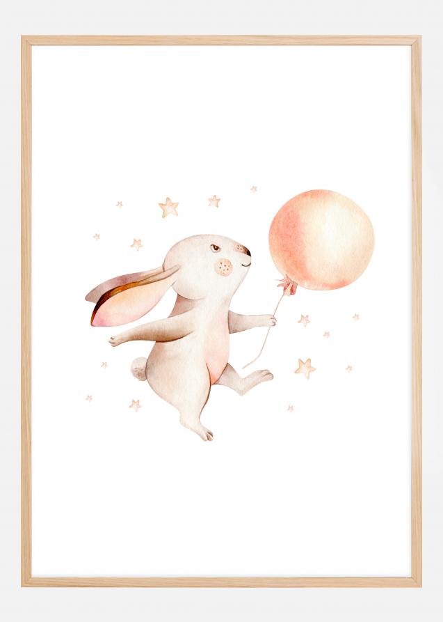 Rabbit Balloon Poster