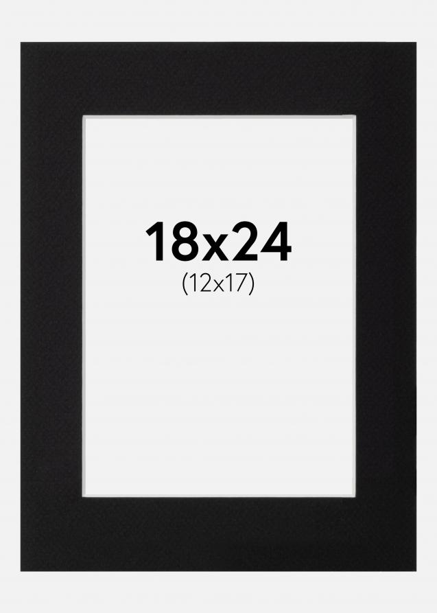 Passe-partout Canson Noir (noyau blanc) 18x24 cm (12x17)