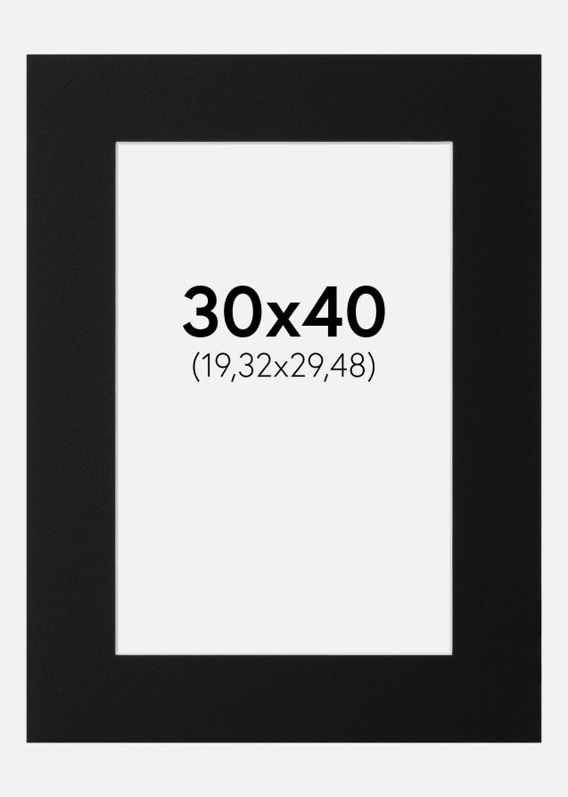 Passe-partout Canson Noir (noyau blanc) 30x40 cm (19,32x29,48)