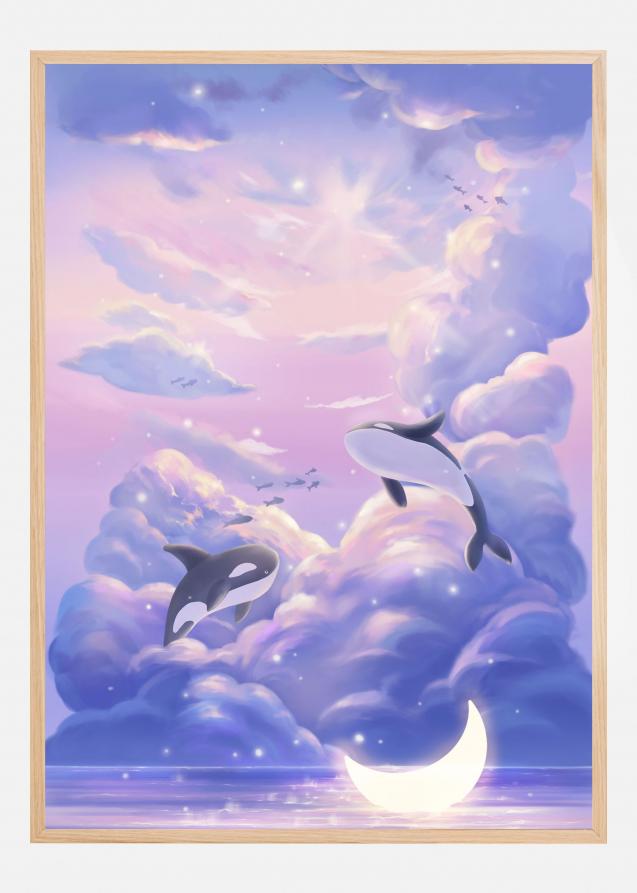 Fantasy Beautiful Whale Poster