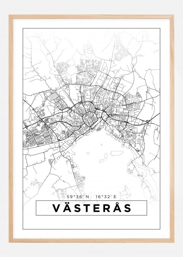 Map - Västerås - White