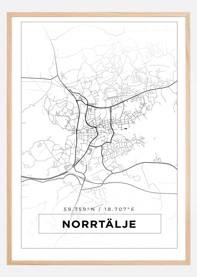 Map - Norrtälje - White