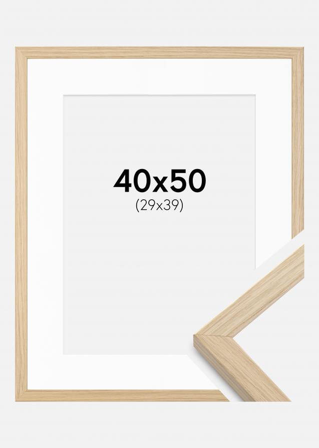 Cadre Grimsåker Chêne 40x50 cm - Passe-partout Blanc 30x40 cm