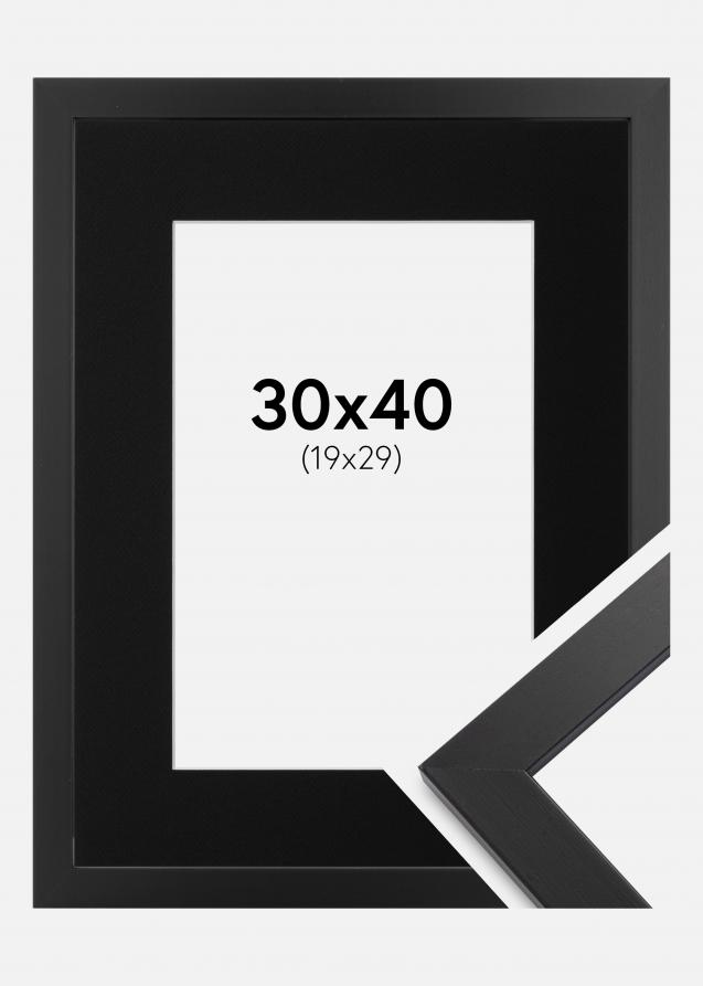 Cadre Black Wood 30x40 cm - Passe-partout Noir 20x30 cm