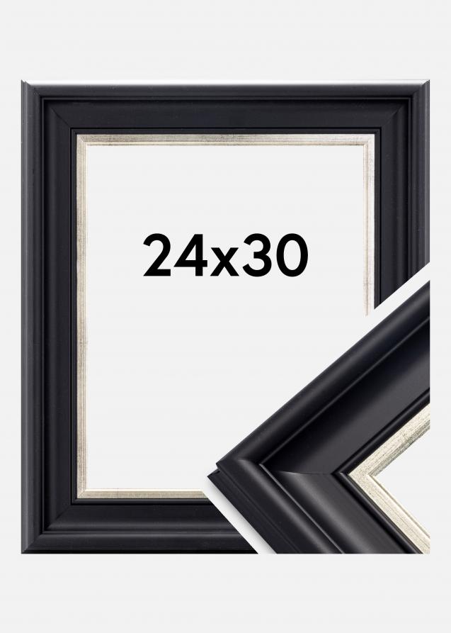 Cadre Dalarna Verre Acrylique Noir-Argent 24x30 cm