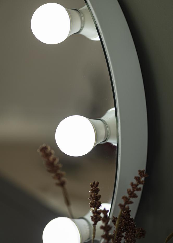 KAILA Miroir de maquillage Hollywood 10 E27 Blanc 70x65 cm