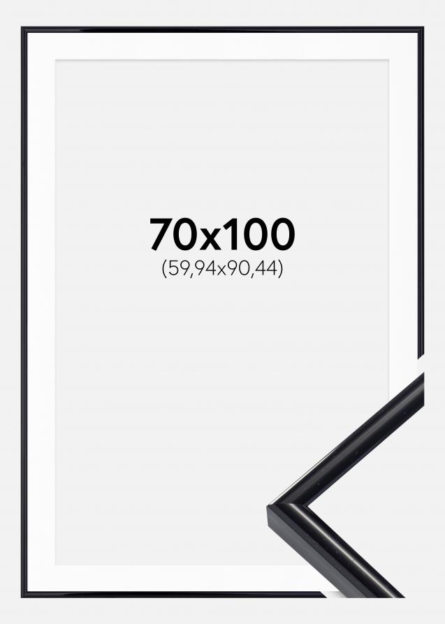 Cadre Victoria Noir 70x100 cm - Passe-partout Blanc 24x36 pouces