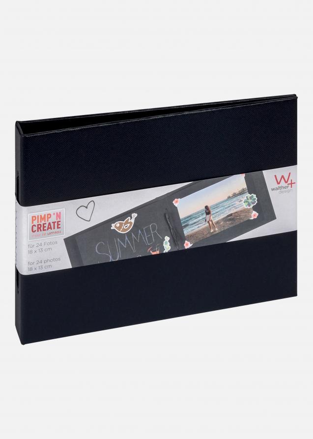 Pac Mini Album Noir - 15,5x11 cm (12 Pages noires / 6 Feuilles)