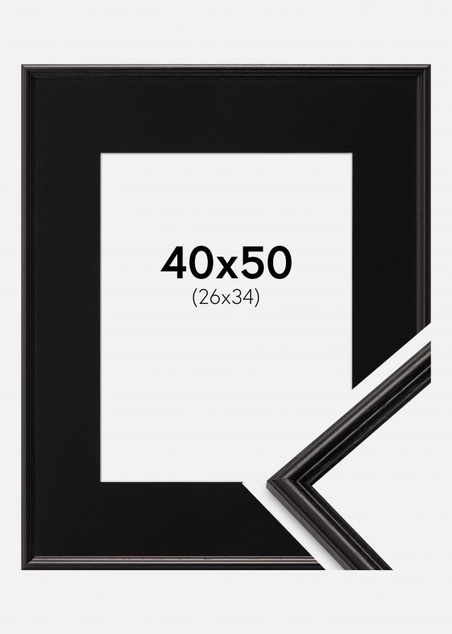 Cadre Horndal Noir 40x50 cm - Passe-partout Noir 27x35 cm