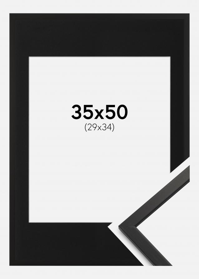 Cadre Edsbyn Noir 35x50 cm - Passe-partout Noir 30x35 cm