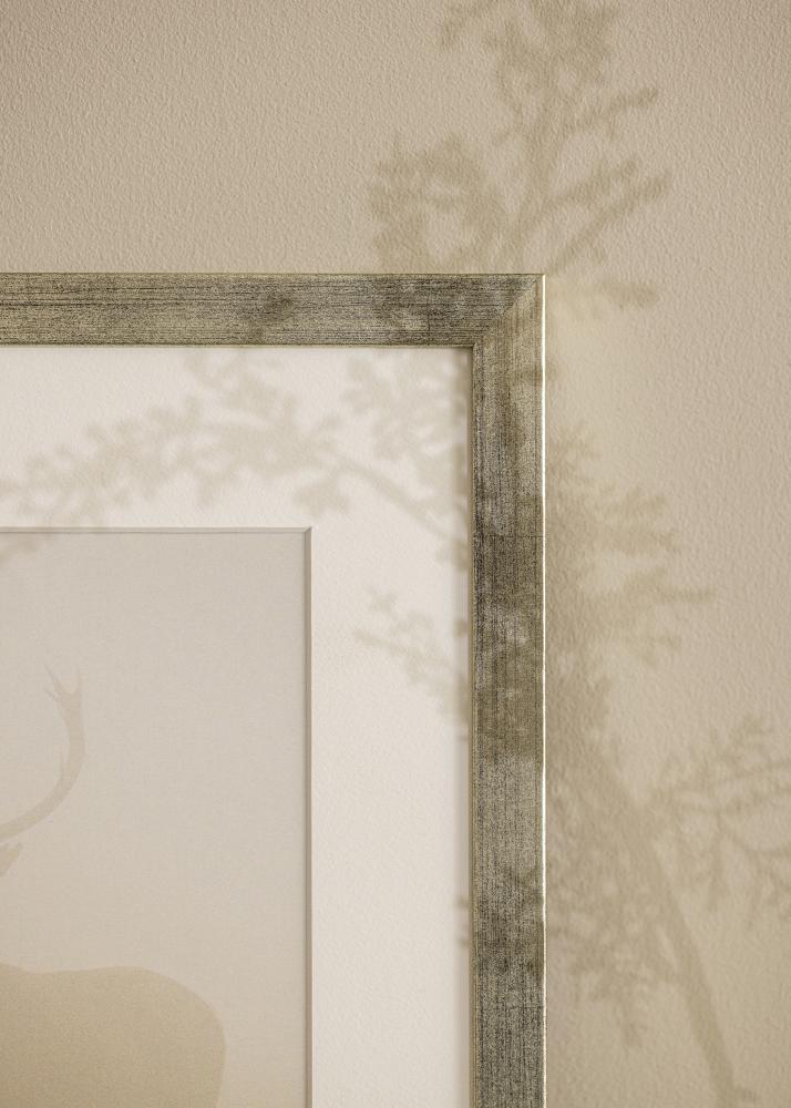 Cadre Stilren Argent 40x50 cm - Passe-partout Blanc 29,7x42 cm