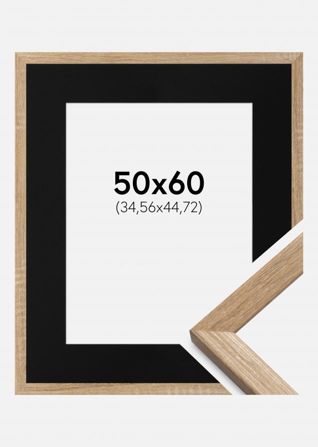 Cadre Fiorito Chêne Clair 50x60 cm - Passe-partout Noir 14x18 pouces