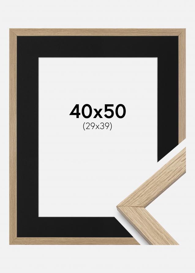 Cadre Stilren Chêne 40x50 cm - Passe-partout Noir 30x40 cm