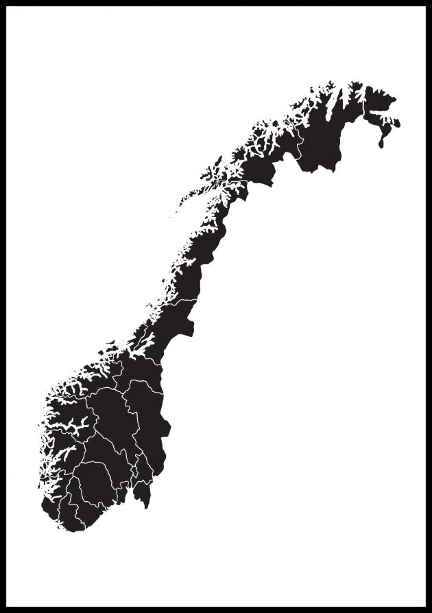 Map - Norge - Black