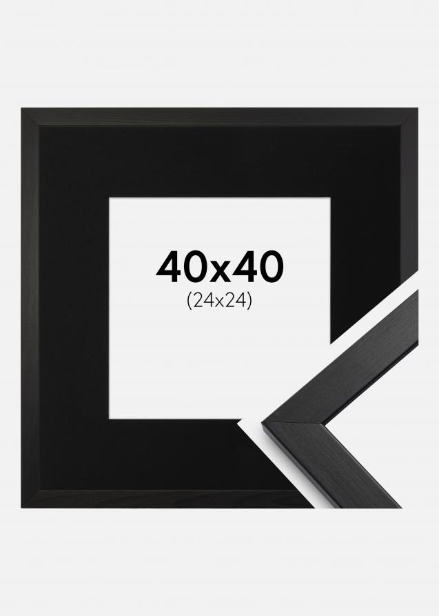 Cadre Stilren Noir 40x40 cm - Passe-partout Noir 25x25 cm