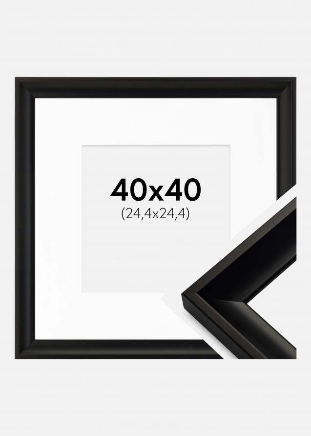 Cadre Öjaren Noir 40x40 cm - Passe-partout Blanc 10x10 inches