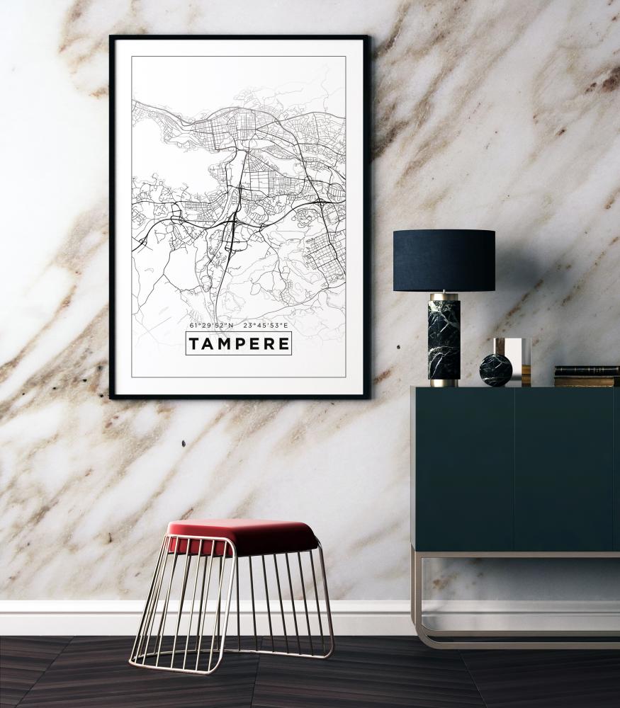 Map - Tampere - White