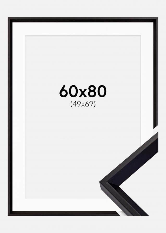 Cadre Globe Noir 60x80 cm - Passe-partout Blanc 50x70 cm