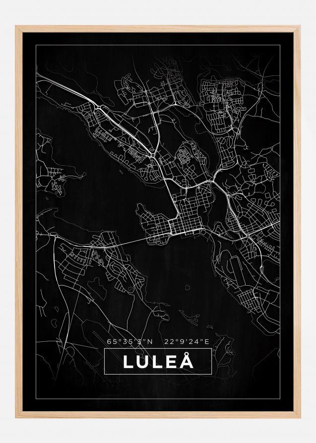 Map - Luleå - Black