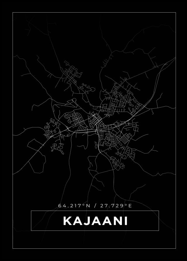 Map - Kajaani - Black