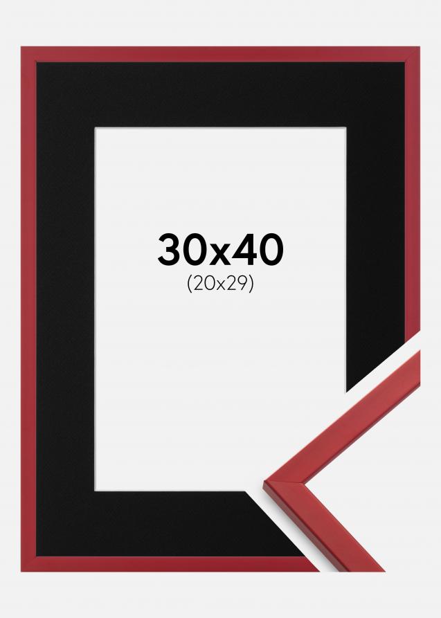 Cadre Edsbyn Rouge 30x40 cm - Passe-partout Noir 21x30 cm