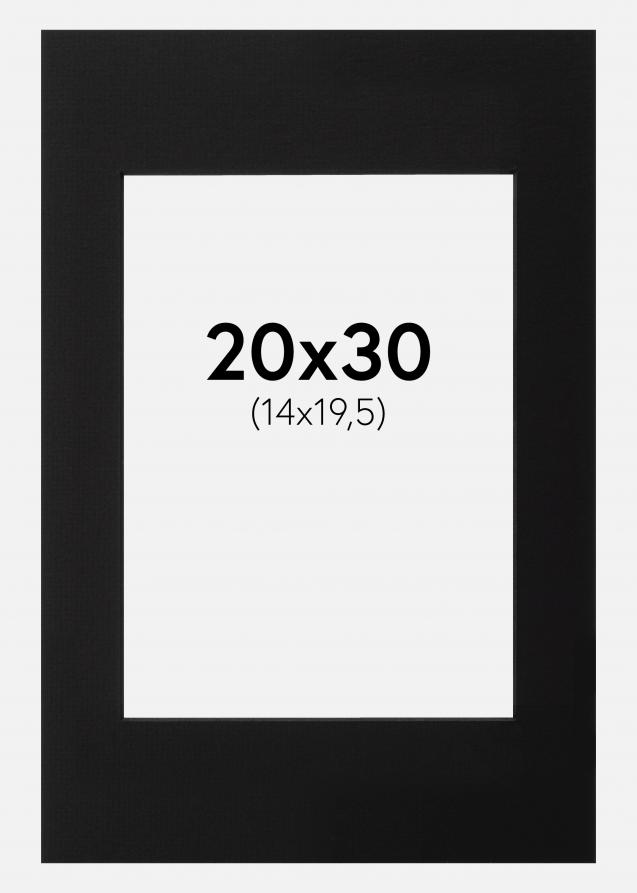 Passe-partout Noir (noyau noir) 20x30 cm (14x19,5)