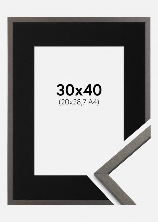 Cadre Edsbyn Graphite 30x40 cm - Passe-partout Noir 21x29,7 cm